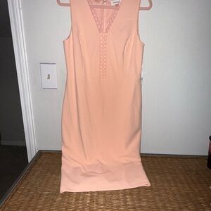 Calvin Klein Peach Midi Dress